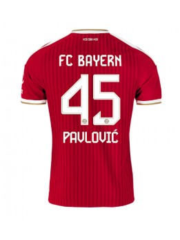 Bayern Munich Aleksandar Pavlovic #45 Replika Hemmakläder 2026-27 Kortärmad Bayern Munich Aleksandar Pavlovic #45 Replika Hemmakläder 2026-27 Kortärmad
